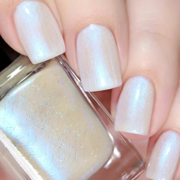 Sheer White Sparkle Polish - Image 2