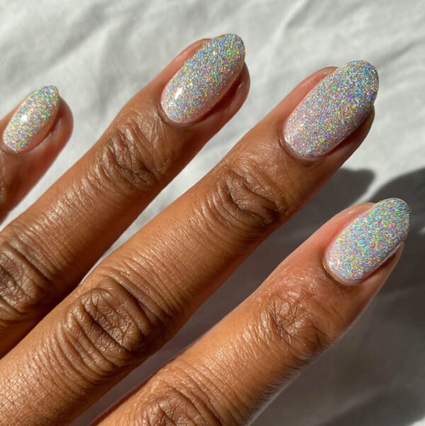 Silver Holo Nail Polish - Image 3