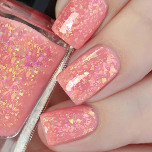 Glitter Pink Nail Polish - Image 2